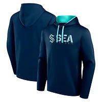 Sweat à capuche bleu marine Seattle Kraken Head Start pour homme avec logo Athletic