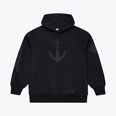 Men's Mitchell & Ness Black Seattle Kraken Phantom Fleece Hoodie