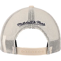 Men's Mitchell & Ness Cream Seattle Kraken Foam Front Trucker Adjustable Hat