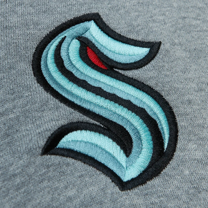 Sweat à capuche Mitchell & Ness Deep Sea bleu/gris Seattle Kraken Head Coach pour hommes