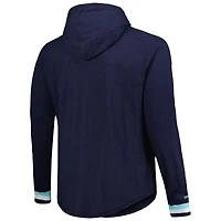 Sweat à capuche raglan légendaire Seattle Kraken Big & Tall pour hommes, bleu profond, Mitchell Ness