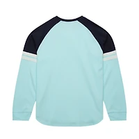 T-shirt thermique à manches longues bleu clair Seattle Kraken Henley de Mitchell & Ness pour homme