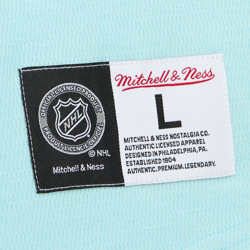 Men's Mitchell & Ness  Light Blue Seattle Kraken Thermal Henley Long Sleeve T-Shirt