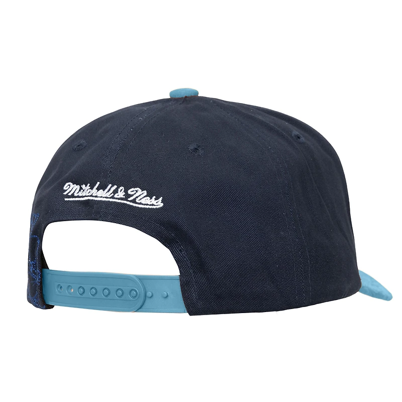 Men's Mitchell & Ness Navy/Light Blue Seattle Kraken May Flowers Pro Crown Adjustable Hat