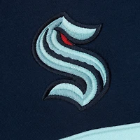 Sweat à capuche bleu marine Mitchell & Ness pour homme avec slogan de l'entraîneur-chef du Kraken Seattle