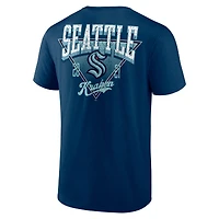 T-shirt bleu marine Seattle Kraken Never Over pour homme