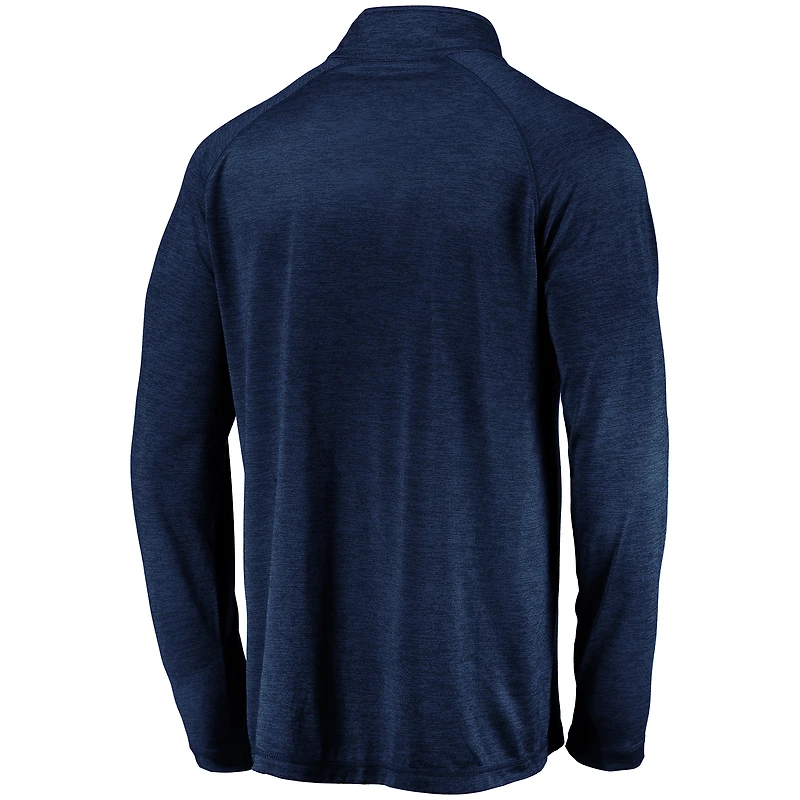 Men's Navy Seattle Kraken Primary Logo Quarter-Zip Pullover Fleece Jacket