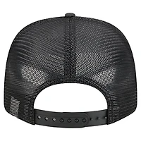 Casquette de camionneur ajustable Seattle Kraken en nylon matelassé noir New Era 9SEVENTY pour homme