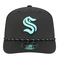 Men's New Era  Black Seattle Kraken Sport Vented 9SEVENTY Rope Adjustable Hat