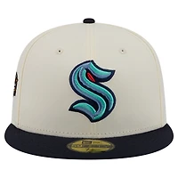 Men's New Era  Cream Seattle Kraken 250th Anniversary of the United States Two-Tone 59FIFTY Fitted Hat