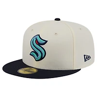 Men's New Era  Cream Seattle Kraken 250th Anniversary of the United States Two-Tone 59FIFTY Fitted Hat