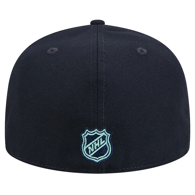 Casquette ajustée Seattle Kraken Core 59FIFTY bleu marine New Era pour homme