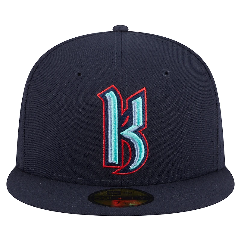 Casquette ajustée 59FIFTY Seattle Kraken Deceptor bleu marine New Era pour homme
