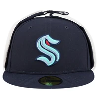 Men's New Era  Deep Sea Blue Seattle Kraken Injection Dog Ear Classic Fitted Hat
