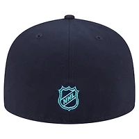 Casquette ajustée surdimensionnée 59Fifty Seattle Kraken bleu marine New Era pour homme
