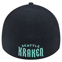 Casquette perforée A-Frame Flex 39THIRTY Seattle Kraken Zig Zag bleu marine New Era pour homme