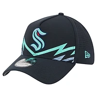 Casquette perforée A-Frame Flex 39THIRTY Seattle Kraken Zig Zag bleu marine New Era pour homme