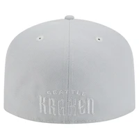 Men's New Era Gray Seattle Kraken Color Pack A-Frame 59FIFTY Fitted Hat