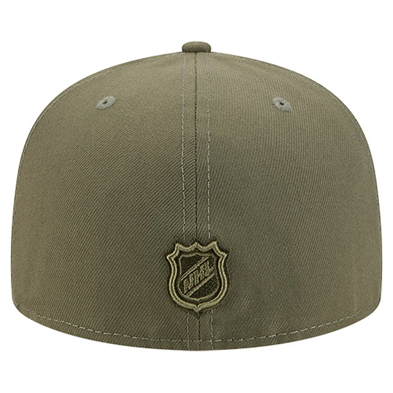Men's New Era  Olive Seattle Kraken Military Appreciation Flag 59FIFTY Fitted Hat