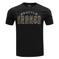 T-shirt noir Pro Standard pour hommes avec le mot-symbole Seattle Kraken