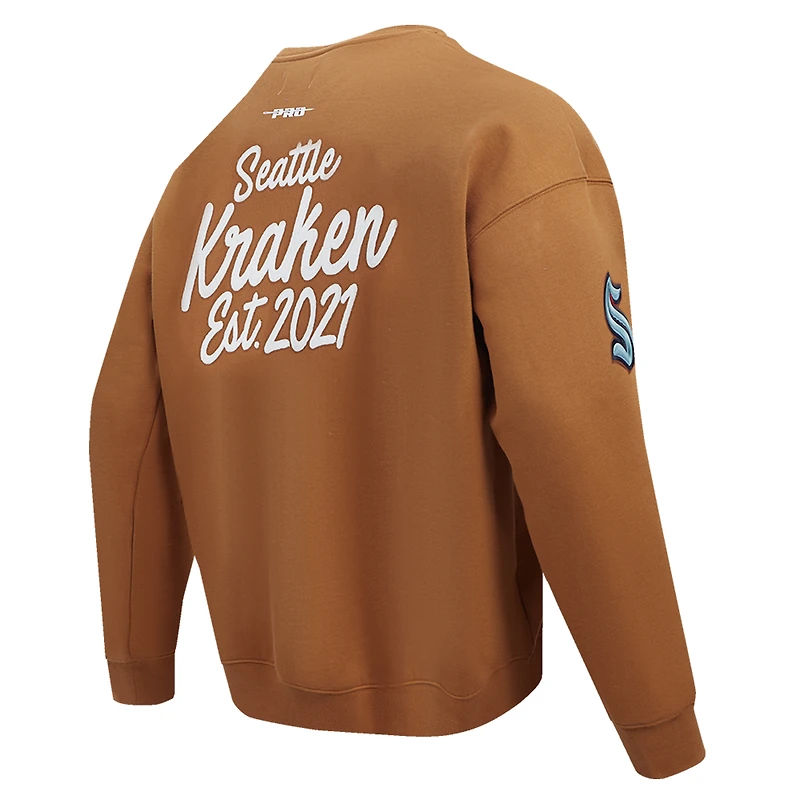 Men's Pro Standard  Brown Seattle Kraken Paint the City Pullover Sweatshirt