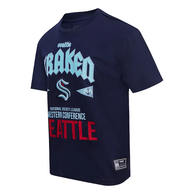 T-shirt Pro Standard Deep Sea bleu Seattle Kraken City Tour pour hommes