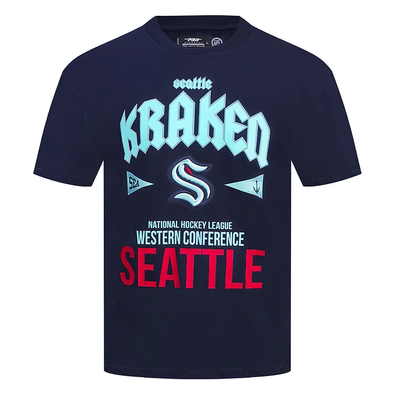 T-shirt Pro Standard Deep Sea bleu Seattle Kraken City Tour pour hommes