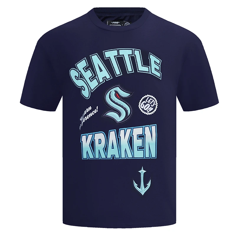 T-shirt Pro Standard Deep Sea Blue pour homme avec logo Seattle Kraken Turn It Up