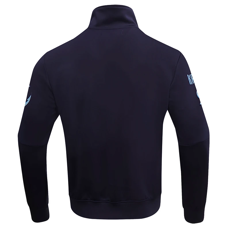 Men's Pro Standard Navy Seattle Kraken Classic Chenille Full-Zip Track Jacket