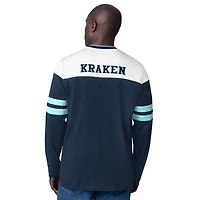 T-shirt à manches longues Durene pour homme, bleu marine, Seattle Kraken Blitz