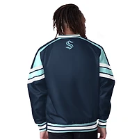 Veste à col en V bleu marine pour homme des Seattle Kraken Reliever