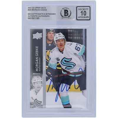 Morgan Geekie Seattle Kraken Autographié 2021-22 Upper Deck Extended Series #693 Beckett Fanatics Witnessed Authentifié 10 Cartes