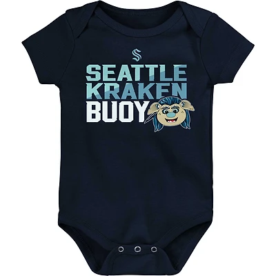 Body tête de mascotte Seattle Kraken bleu marine pour nouveau-né et nourrisson