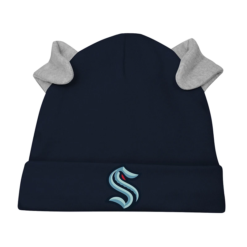 Newborn & Infant White/Deep Sea Blue Seattle Kraken Dream Team Hat Pants Bodysuit Set