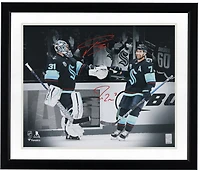 Philipp Grubauer & Jordan Eberle Seattle Kraken Autographed 16" x 20" Dual Photograph