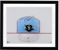 Philipp Grubauer Seattle Kraken Autographed 16" x 20" Navy Jersey Overhead Photograph
