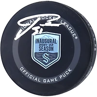 Philipp Grubauer Seattle Kraken Autographed 2021-22 Inaugural Season Official Game Puck