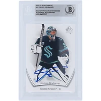 Philipp Grubauer Seattle Kraken Autographed 2021-22 Upper Deck SP Authentic #93 Beckett Fanatics Witnessed Authenticated Card
