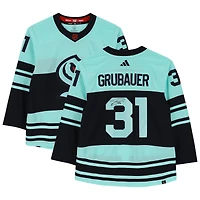 Philipp Grubauer Seattle Kraken Autographed 2022-23 Reverse Retro Adidas Authentic Jersey
