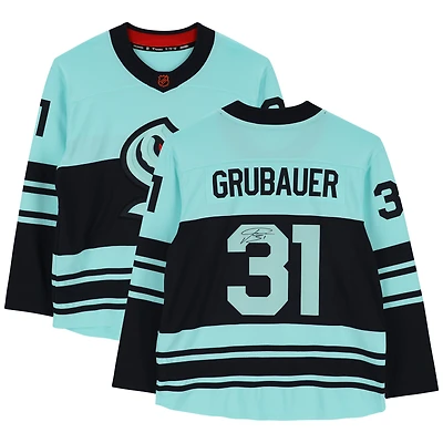 Maillot autographié par Philipp Grubauer Seattle Kraken 2.0 Fanatics Breakaway édition spéciale 2022-23