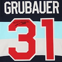 Philipp Grubauer Seattle Kraken Autographed 2024 Winter Classic adidas Authentic Jersey