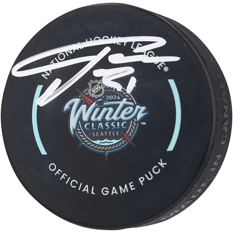 Philipp Grubauer Seattle Kraken Autographed 2024 Winter Classic Hockey Puck