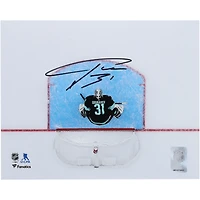 Philipp Grubauer Seattle Kraken Autographed 8" x 10" Navy Jersey Overhead Photograph