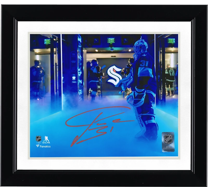 Philipp Grubauer Seattle Kraken Autographed 8'' x 10'' Pregame Tunnel Photograph