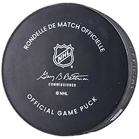Philipp Grubauer Seattle Kraken Autographed Official Game Puck with "Release The Kraken" Inscription
