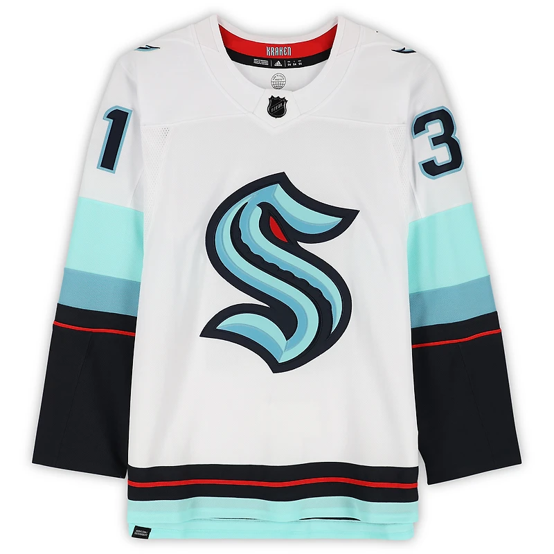 Philipp Grubauer Seattle Kraken Autographed White Adidas Authentic Jersey
