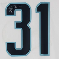 Maillot blanc Fanatics Breakaway autographié par Philipp Grubauer du Kraken de Seattle, avec écusson de la saison inaugurale