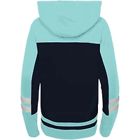 Preschool Navy Seattle Kraken Ageless Revisited Lace-Up V-Neck Pullover Hoodie