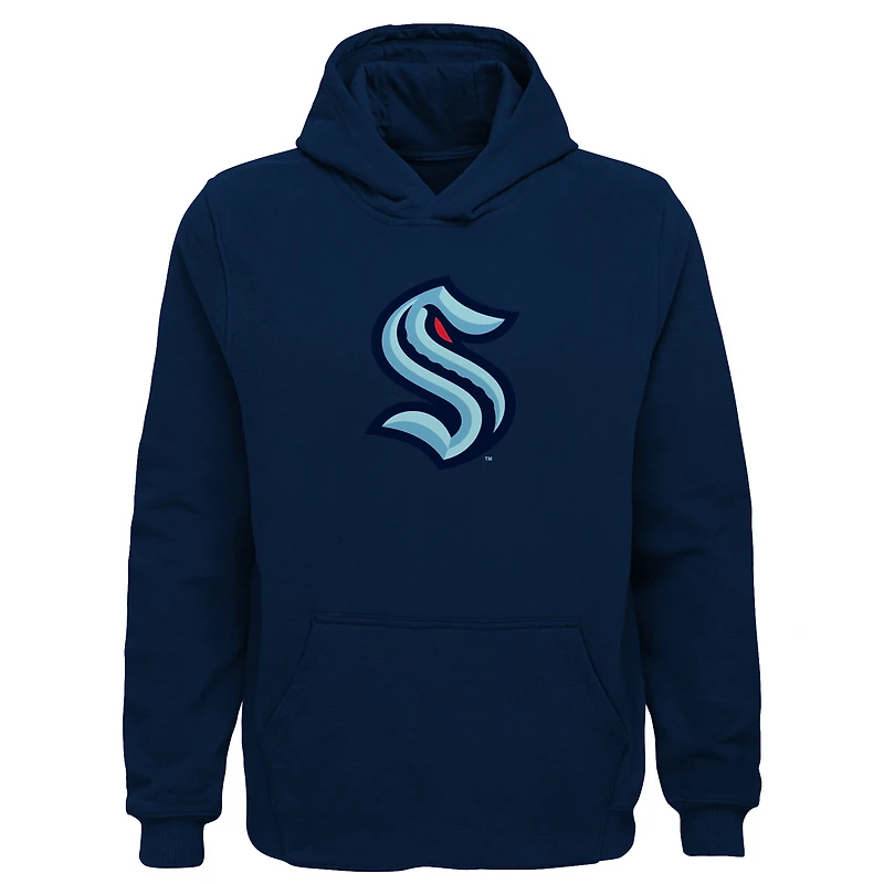 Preschool Navy Seattle Kraken - Primary Logo Pullover Hoodie