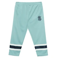 Preschool Outerstuff Deep Sea Blue/Light Blue Seattle Kraken Denting the Net Long Sleeve T-Shirt and Pants Set